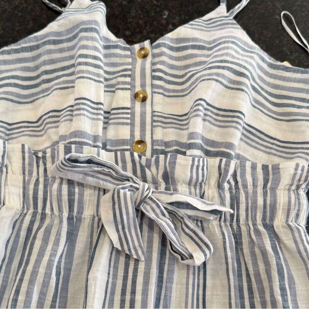 NWT Japna Blue and White Striped Maxi dress L